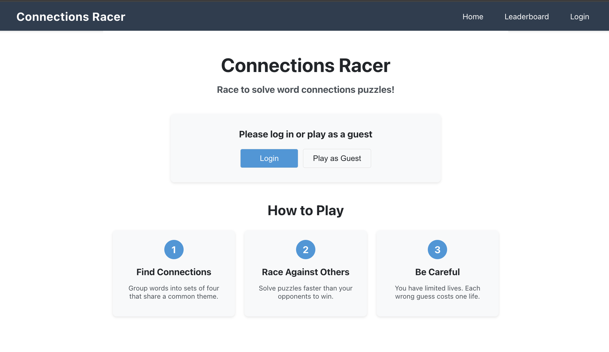 Connections Racer